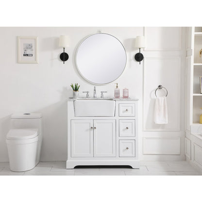 36 inch Single bathroom vanity in white
