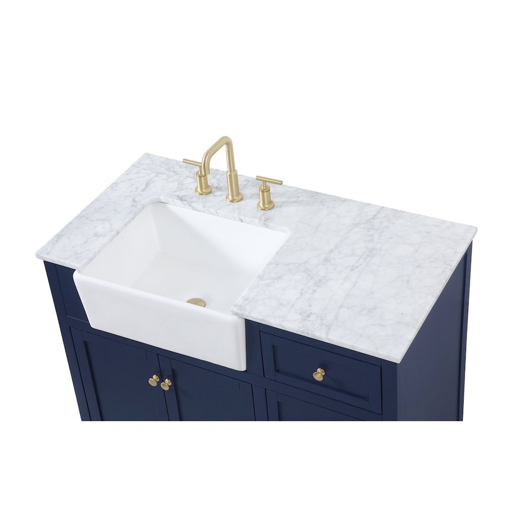 42 inch Single bathroom vanity in blue