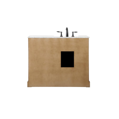 42 inch Single bathroom vanity in driftwood