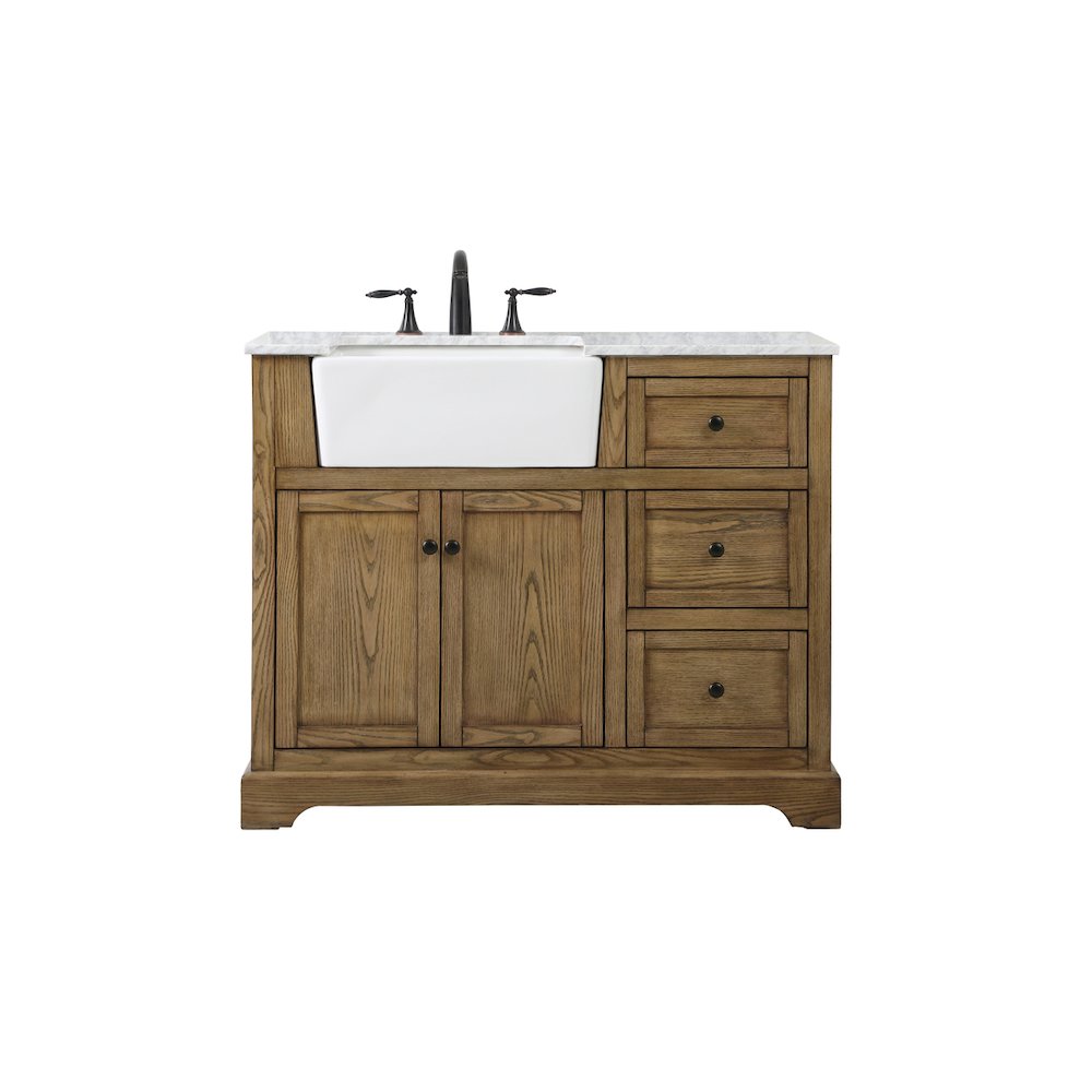 42 inch Single bathroom vanity in driftwood