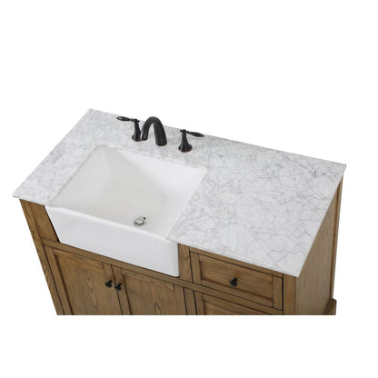 42 inch Single bathroom vanity in driftwood