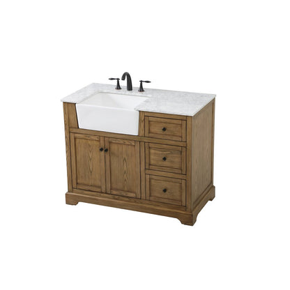 42 inch Single bathroom vanity in driftwood