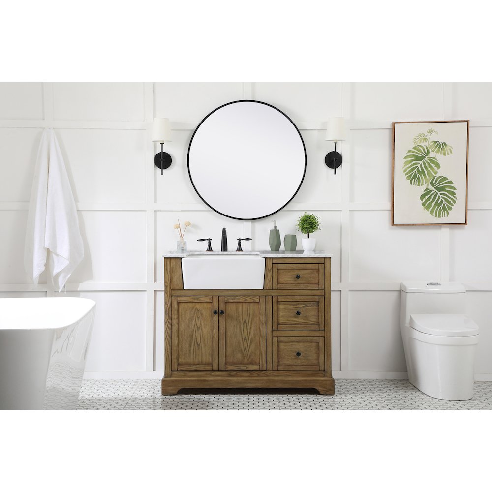 42 inch Single bathroom vanity in driftwood