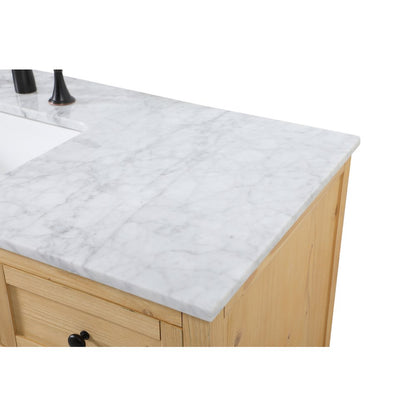 42 inch Single bathroom vanity in natural wood