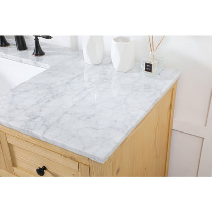 42 inch Single bathroom vanity in natural wood