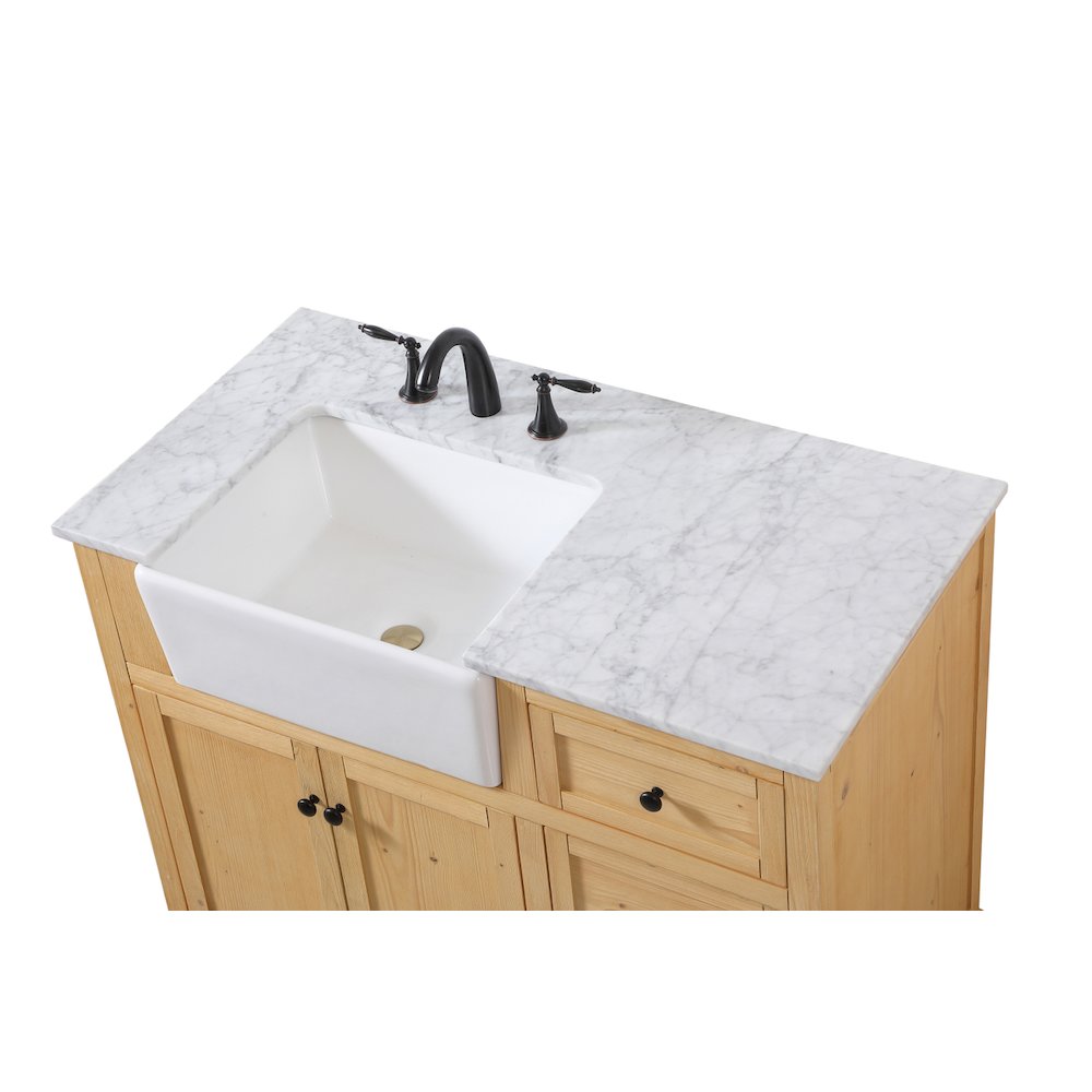 42 inch Single bathroom vanity in natural wood