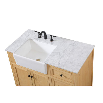 42 inch Single bathroom vanity in natural wood