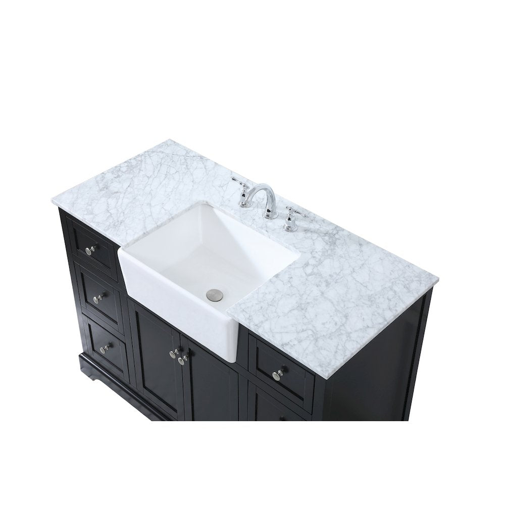48 inch Single bathroom vanity in black