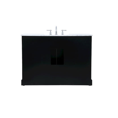 48 inch Single bathroom vanity in black