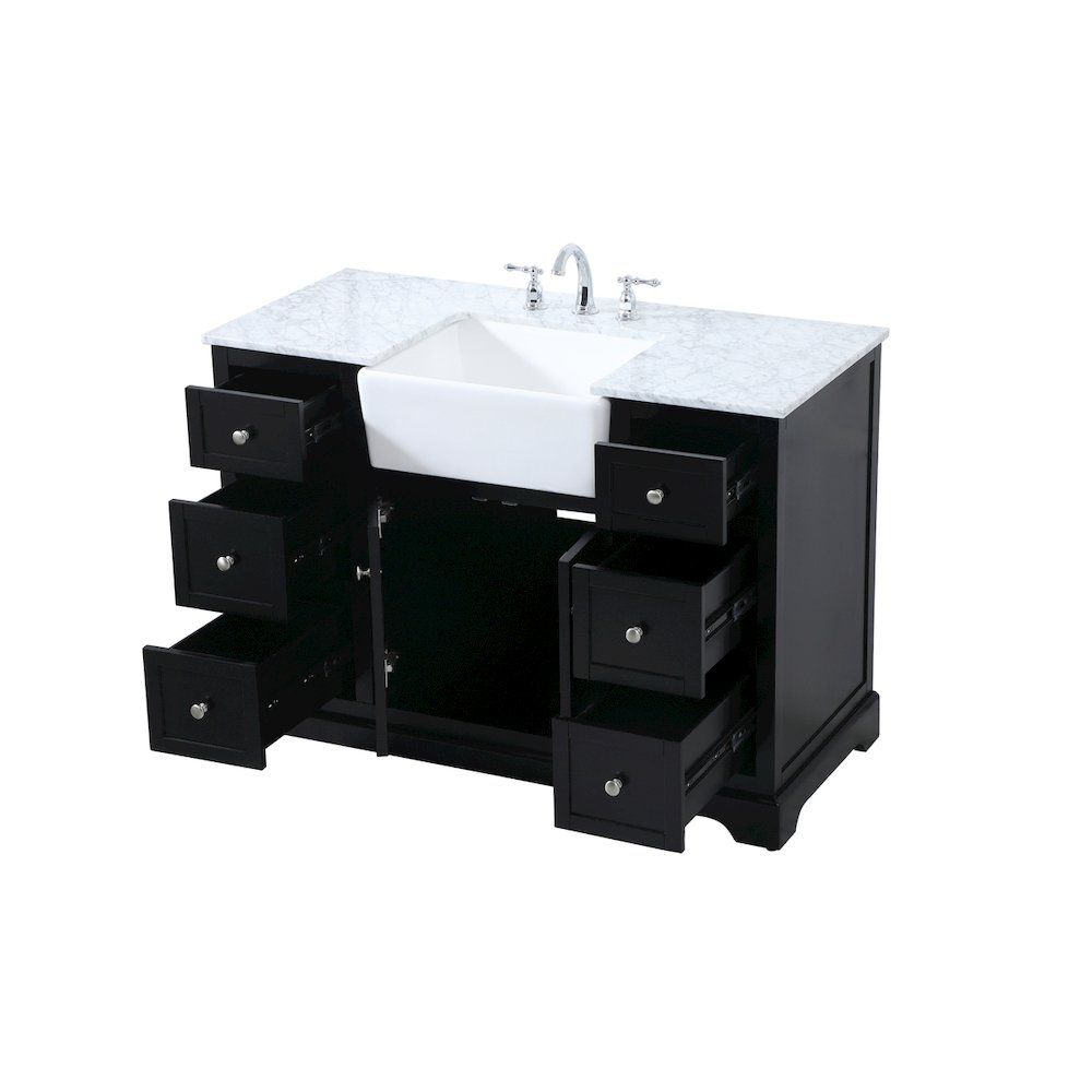 48 inch Single bathroom vanity in black