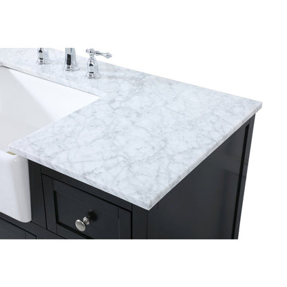 48 inch Single bathroom vanity in black