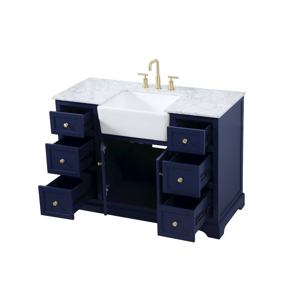 48 inch Single bathroom vanity in blue