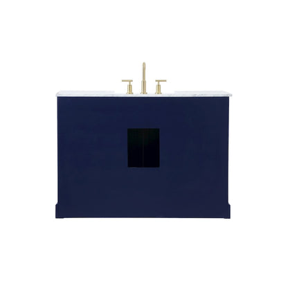 48 inch Single bathroom vanity in blue