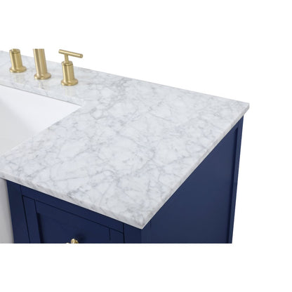 48 inch Single bathroom vanity in blue