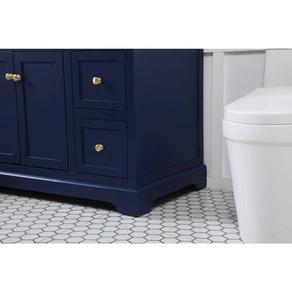 48 inch Single bathroom vanity in blue