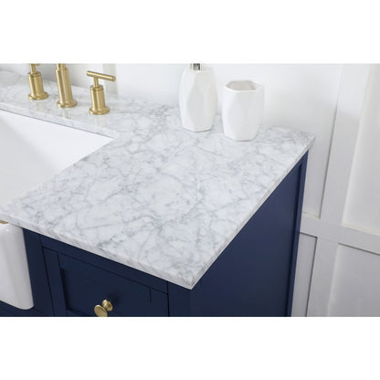 48 inch Single bathroom vanity in blue