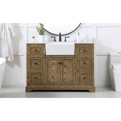 48 inch Single bathroom vanity in driftwood