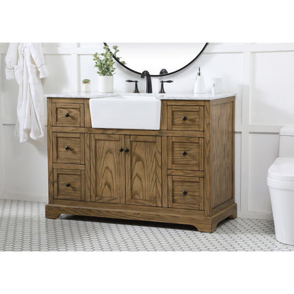 48 inch Single bathroom vanity in driftwood