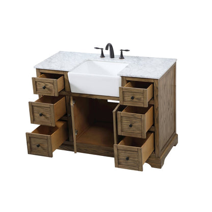 48 inch Single bathroom vanity in driftwood