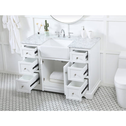 48 inch Single bathroom vanity in white