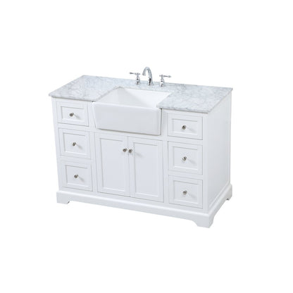 48 inch Single bathroom vanity in white