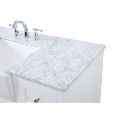 48 inch Single bathroom vanity in white