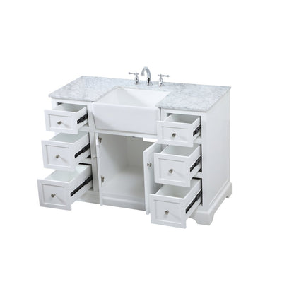 48 inch Single bathroom vanity in white
