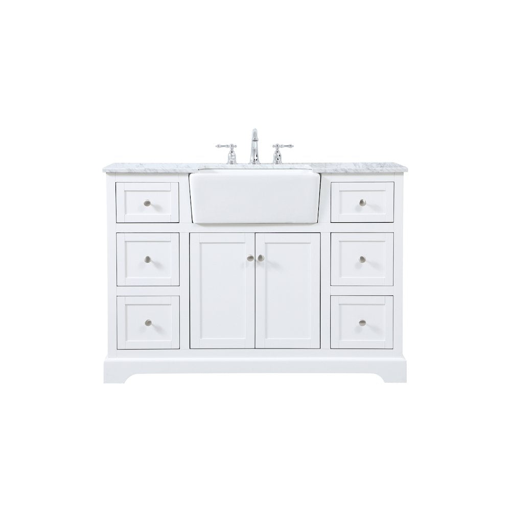 48 inch Single bathroom vanity in white