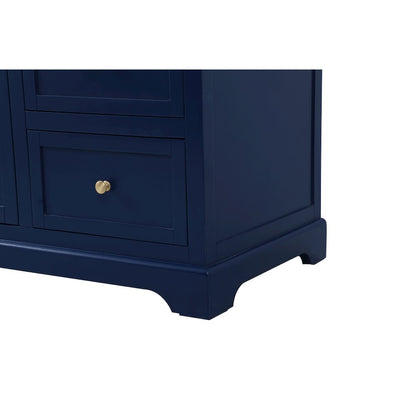 60 inch Single bathroom vanity in blue