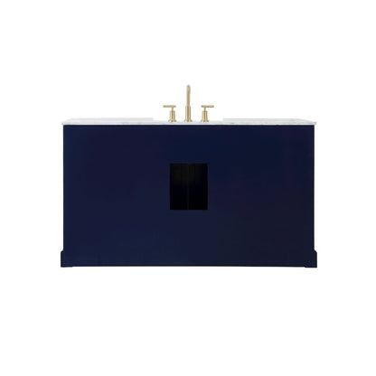 60 inch Single bathroom vanity in blue