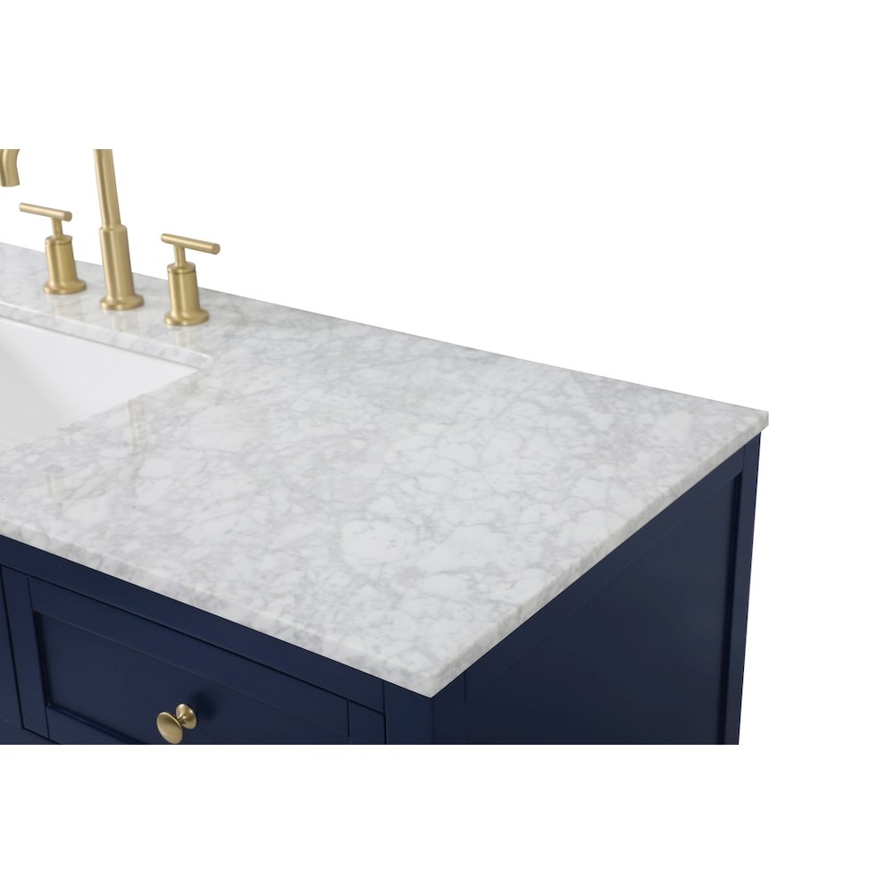 60 inch Single bathroom vanity in blue