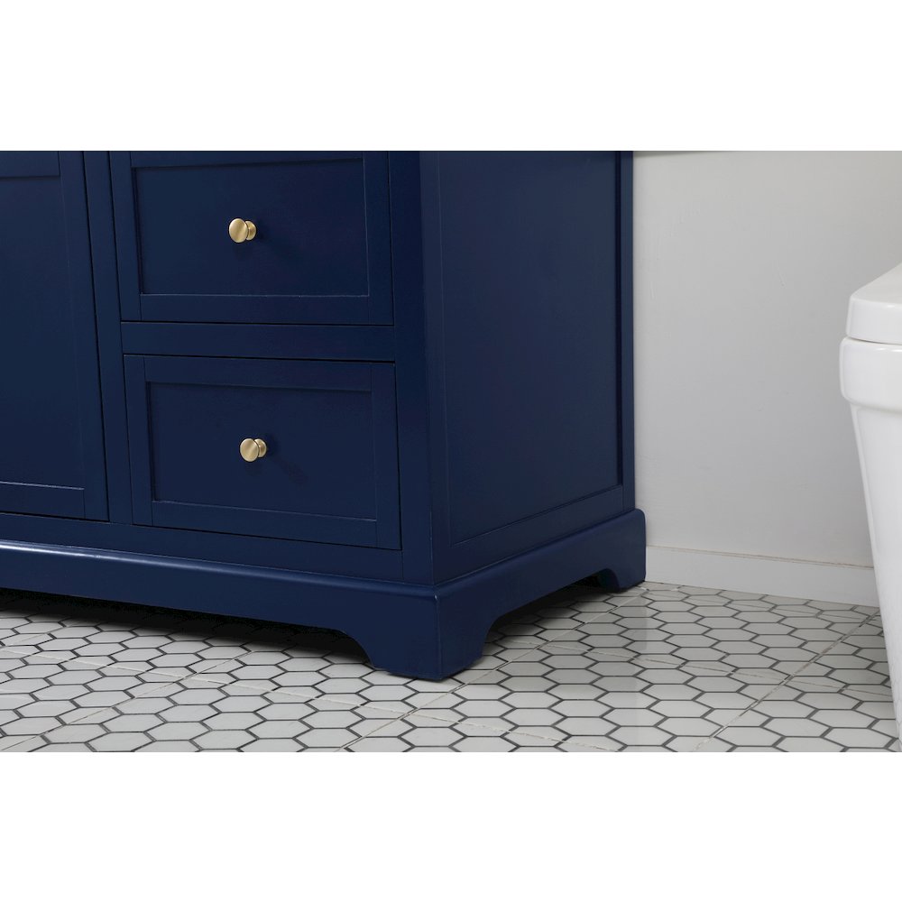 60 inch Single bathroom vanity in blue