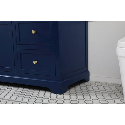 60 inch Single bathroom vanity in blue