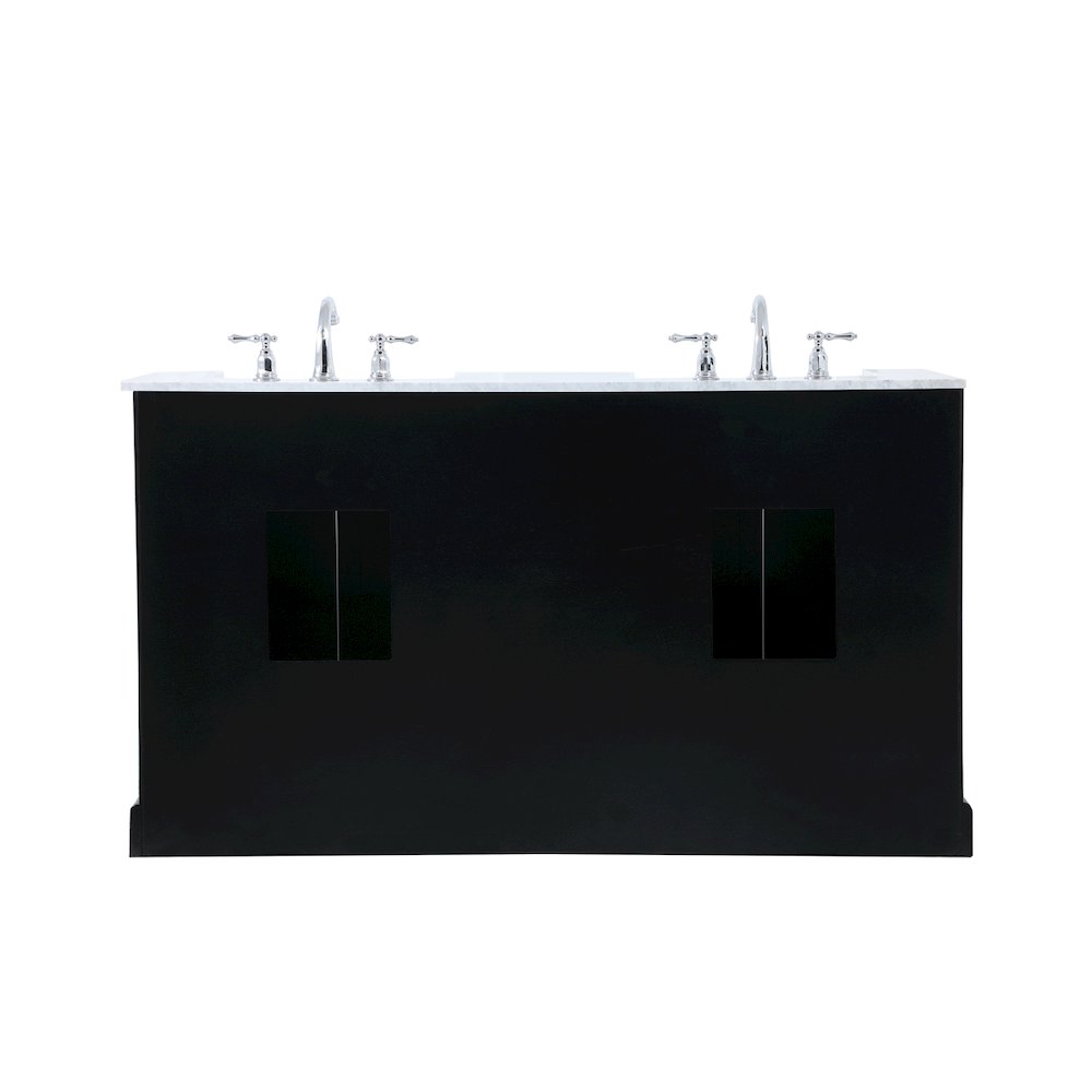 60 inch double bathroom vanity in black