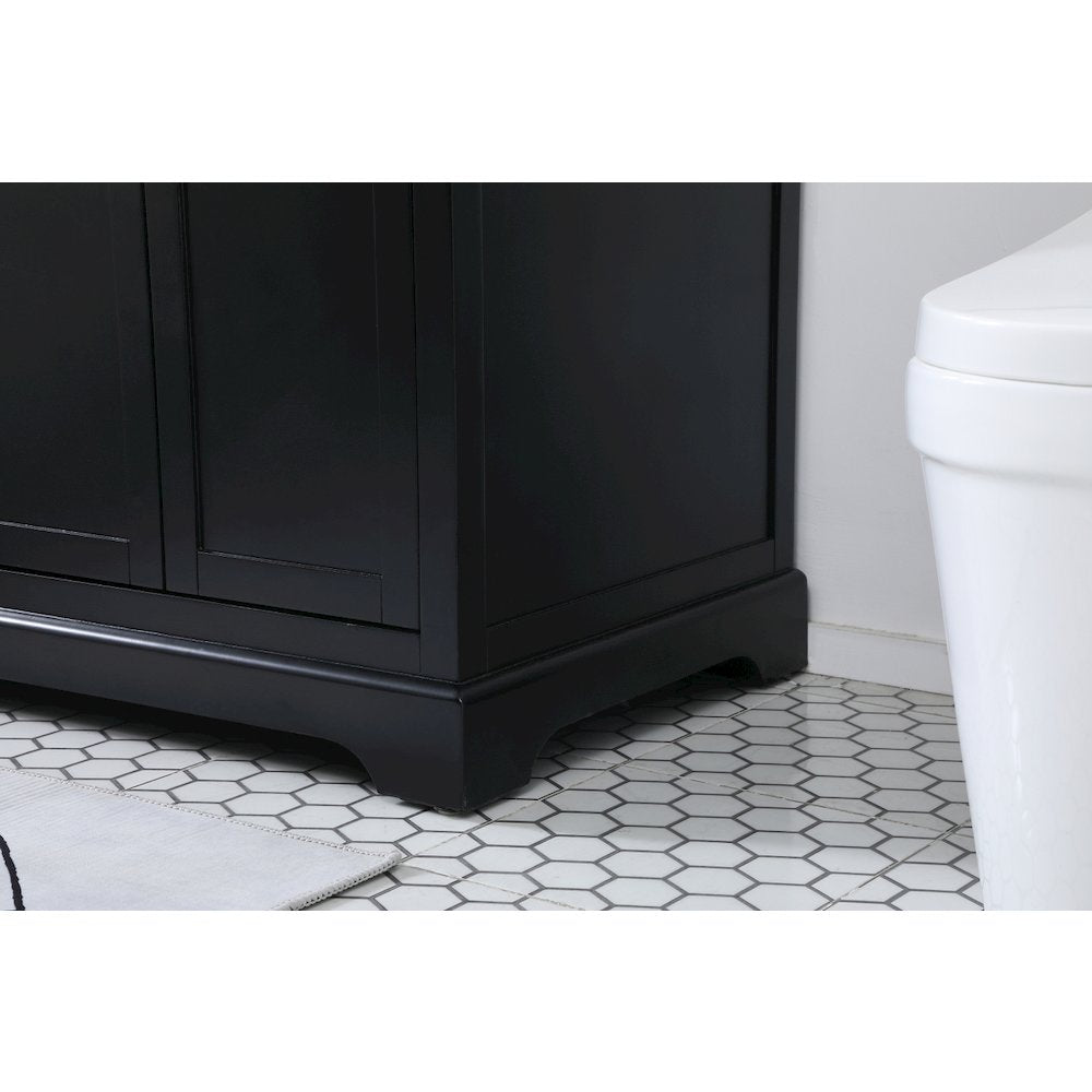 60 inch double bathroom vanity in black