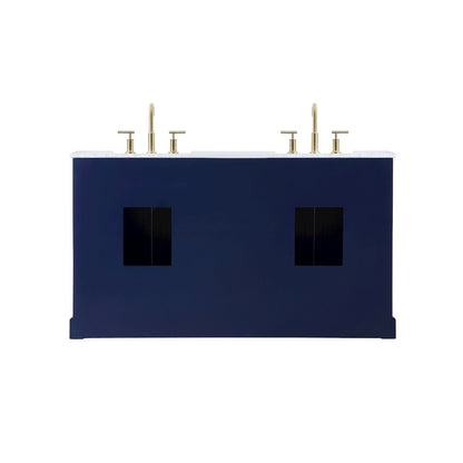 60 inch double bathroom vanity in blue
