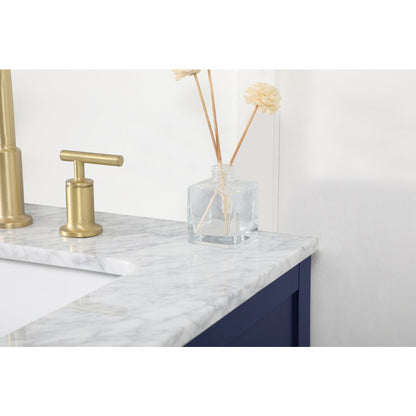 60 inch double bathroom vanity in blue