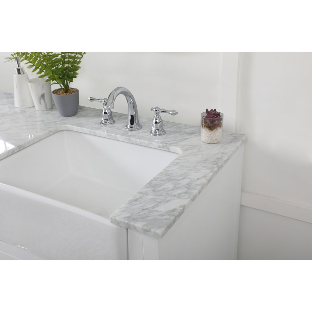 60 inch double bathroom vanity in white