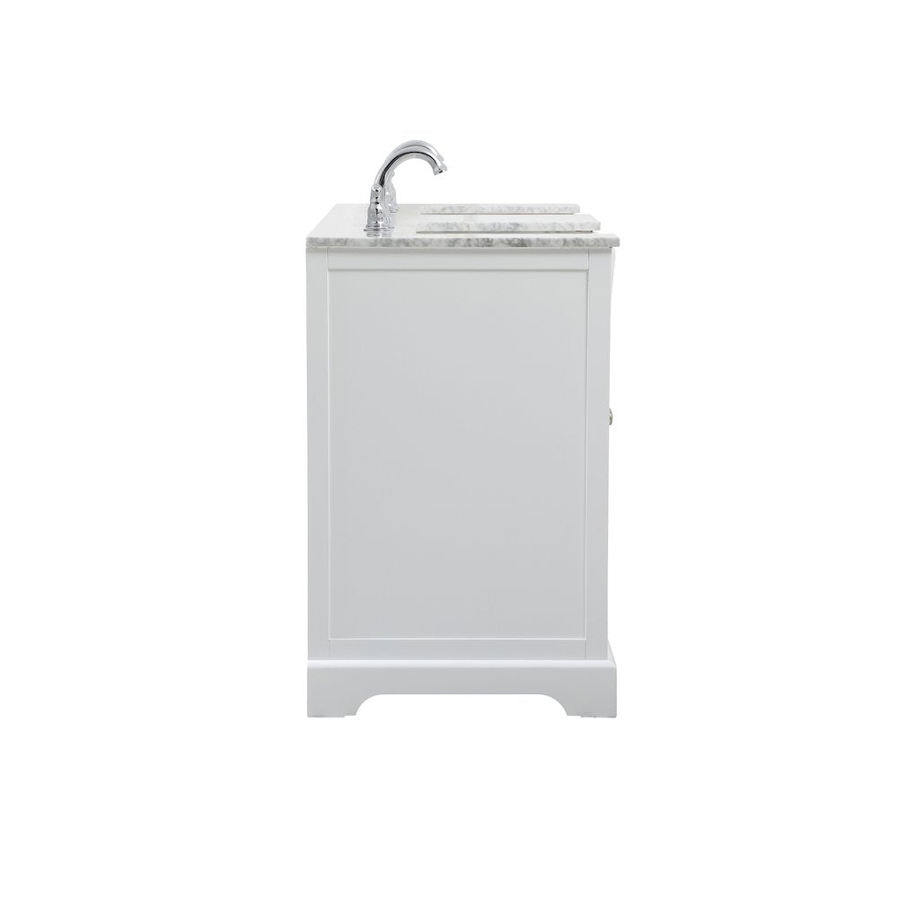 60 inch double bathroom vanity in white