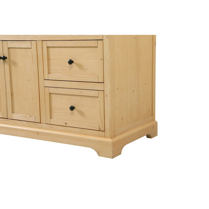 60 inch Single bathroom vanity in natural wood