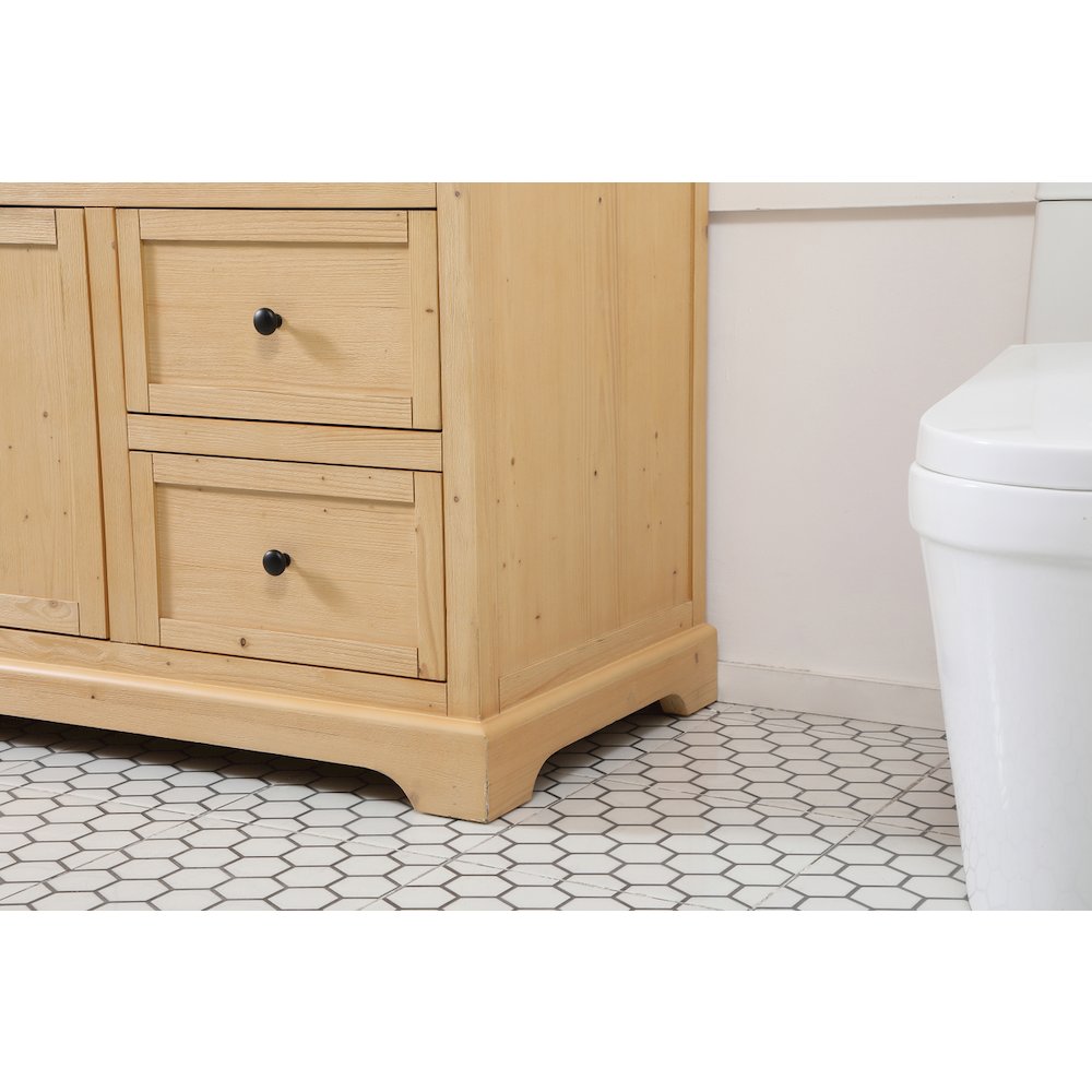 60 inch Single bathroom vanity in natural wood