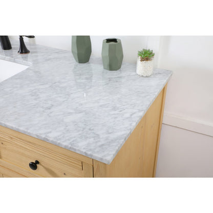 60 inch Single bathroom vanity in natural wood