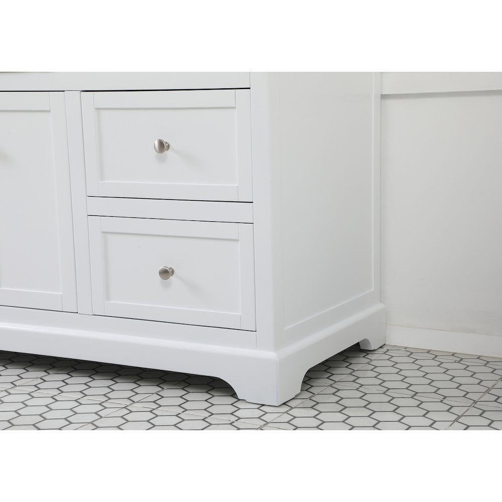 60 inch Single bathroom vanity in white