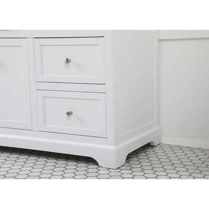 60 inch Single bathroom vanity in white