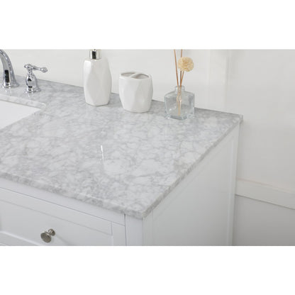 60 inch Single bathroom vanity in white