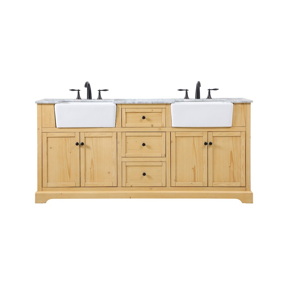72 inch double bathroom vanity in natural wood