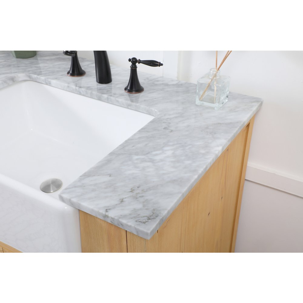 72 inch double bathroom vanity in natural wood