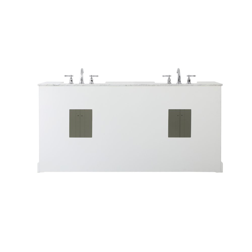 72 inch double bathroom vanity in white