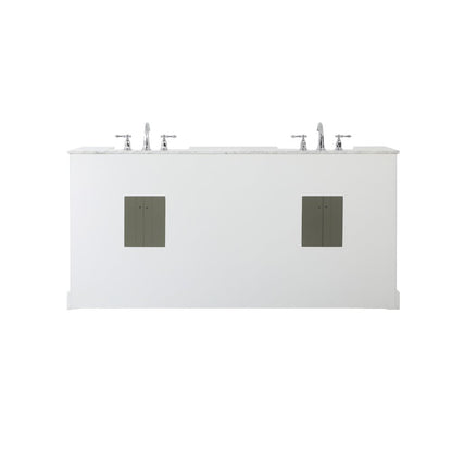 72 inch double bathroom vanity in white