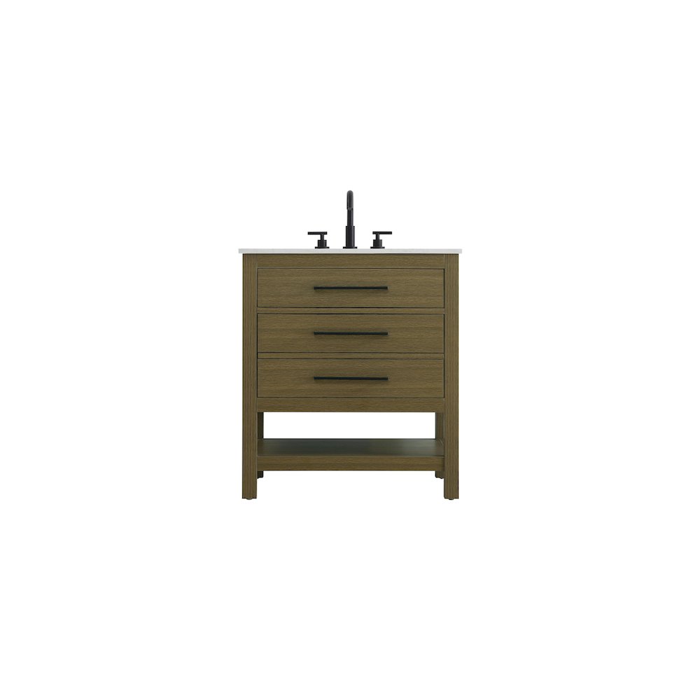30 inch Single Bathroom Vanity in Chestnut Brown